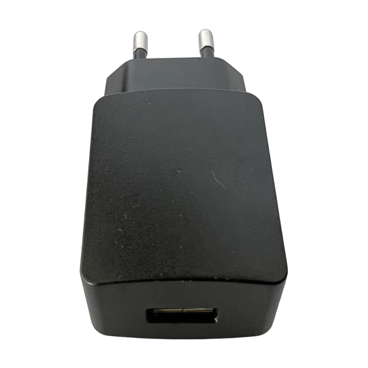 XTAR EU power adapter showing its USB-A output port and two round EU plug pins.